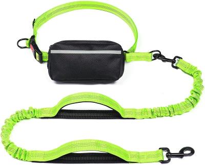 China Custom Luxury Pet Fanny Pack Sports Leash Custom Size Multifunctional Elastic Reflective Bag Nylon For Running for sale