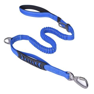 China Custom Bungee Factory Adjustable Retractable Bungee Belt Heavy Duty Bungee Nylon Dog Leashes Customized Heavy Duty Nylon Leashes for sale