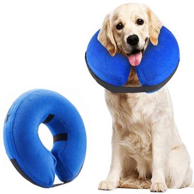 China Wholesale Viable Comfortable Protective Inflatable Soft Recovery E-Collar Dog Recovery Cone Inflatable Collar For After Surgery for sale