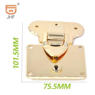 China Original Furniture Case Lock Golf Bag Gold Metal Hard Padlock For Handbag Trunk Lockable Box Bronze Lock for sale