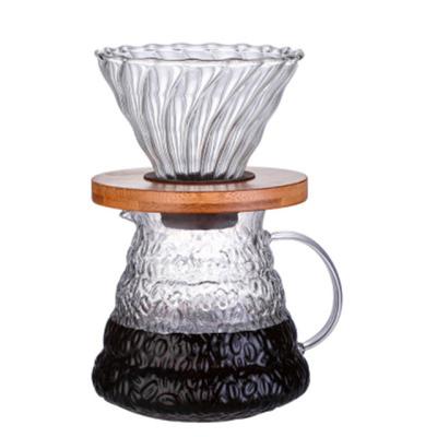 China Sustainable Heat Resistant Borosilicate Glass Coffee Pot Pour Over Cold Brew Coffee Maker / Dripper for sale