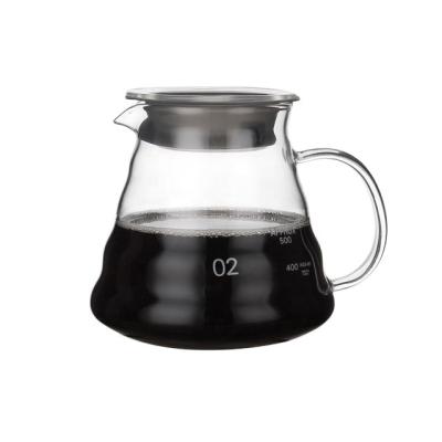 China Viable V60 Drip Coffee Pot 360ml 600ml Silicone Filter Pour Over Clear Coffee Maker Set Handle v60 Coffee Server for sale