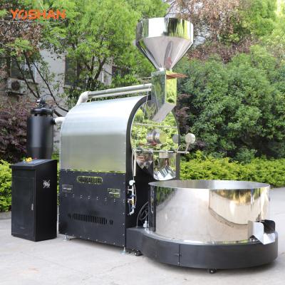 China Outdoor Type Coffee Bean Industrial Coffee Bean Cacao Pitter Commercial Coffee Gas Heating Burner Roasting Machine 60kg 120kg for sale