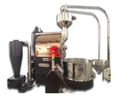 China Outdoor Semi automatic induction 15hg coffee roasting machine pot mixer local authentic 15kg roasted coffee bean moving roaster machine for sale