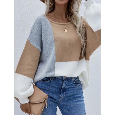 China 2021 Autumn And Winter Crew Neck Anti-Shrinkage Sweater With Tie Back Solid Color Knitted Pique Sweater For Women for sale