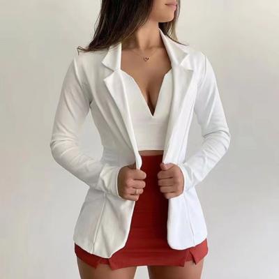 China Women Autumn Thin s Single Button Jackets Office Lapel Long Sleeve Breathable Coat Suit for sale