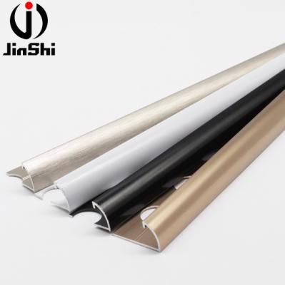 China Modern Aluminum Metal Ceramic Tile Corner Trim Curved Tile Edge Trim For Interior Design for sale