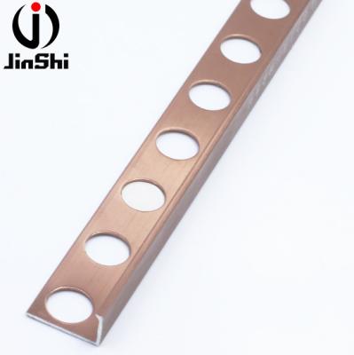 China Decorations Custom Punched Holes Corner Alloy Tile Trim Aluminum Profiles à venda