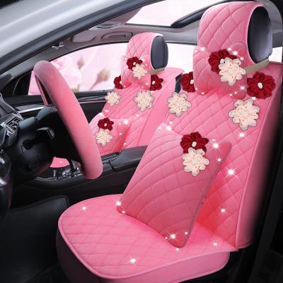 China Chinese Style Flower Series Car Durable Cushion Mat Luxury Seat Covers for sale