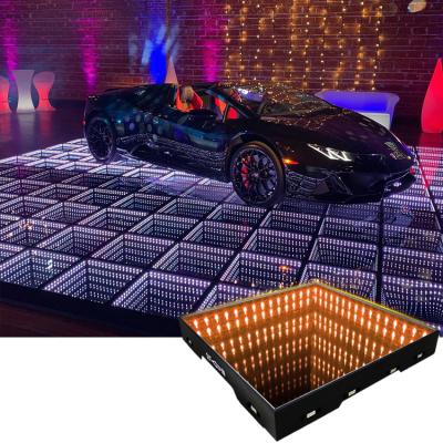 China Hotel Led DJ Lights Stage Charming 3D Infinity Led Video Dance Floor for sale