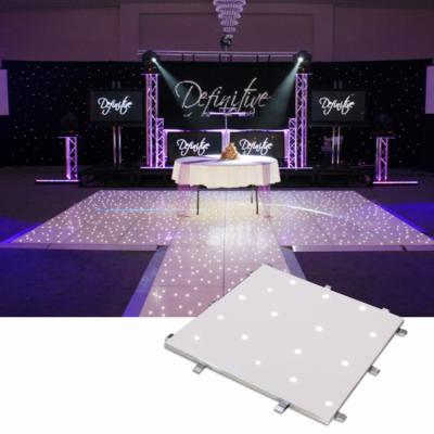 China Hotel led starlit dance floor /led dance floor carpet for party and wedding with radio for sale