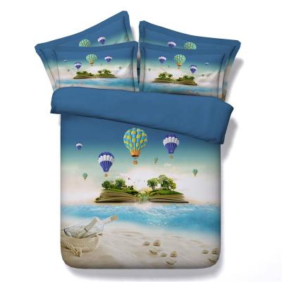 China 2021 Nondisposable bedding set 4 pcs, JF317, Fantasy Island, cover set, retail, 3D printed, duvet cover, flat sheet, pillowcases for sale