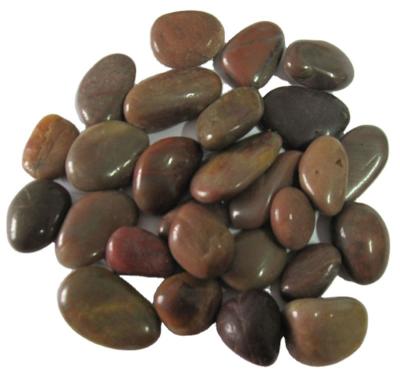 China Home Decorative Stone Pebbles Nanjing Polished Red River Stone Pebble Cobblestone Landscaping Decorative Stone for sale