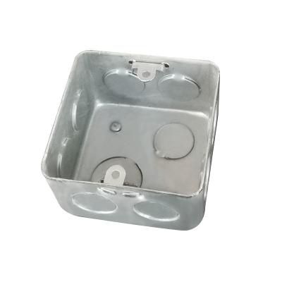 China Electric Building Construction 4*4 Square Box 1.45mm Thick Handy Utility Box with MADE IN P.R.C.with 1/2&3/4