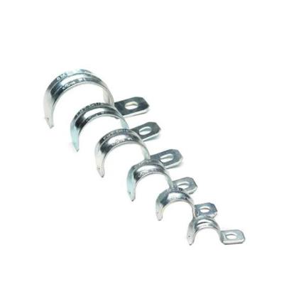 China Use To Support Electrical Metallic Tubing To One Hole EMT Galvanized One Hole Strap Tube Connector Conduit Strap One Mounting Surface Saddle Clamp One for sale