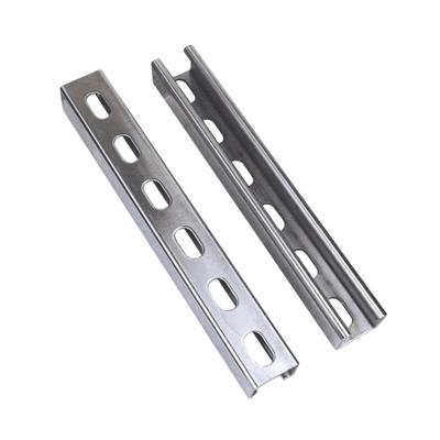 China C Channel Slotted Single Solid Strut C Channel Slotted Galvanized Structural Steel Channel clampsPerforated unistrute channel strut fitting table c for sale