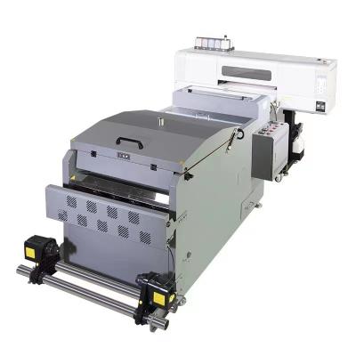 China Any commercial fabric SunColor dtf printer with dual 4720 5113 printheads with powder shake and drying machine for sale