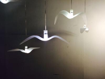 China Milk White Little Bird Chandelier Resin Simple Pendant Lighting for sale