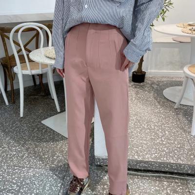 China Special Hot Selling Anti-Wrinkle Milk Tea Woman Pants Casual Pants For Ladies High Waisted Pants for sale