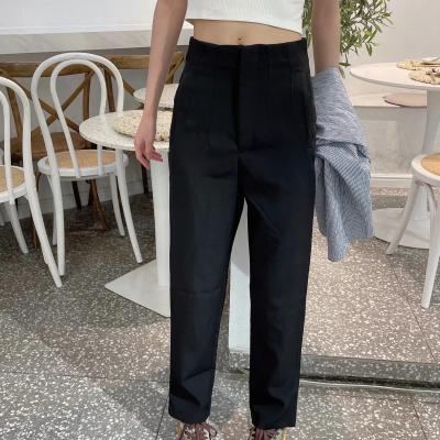 China Factory Supply Ladies Pants Factory Manufacturer High Waist Loose Leg Wide Leg Pants Women Anti-wrinkle for sale