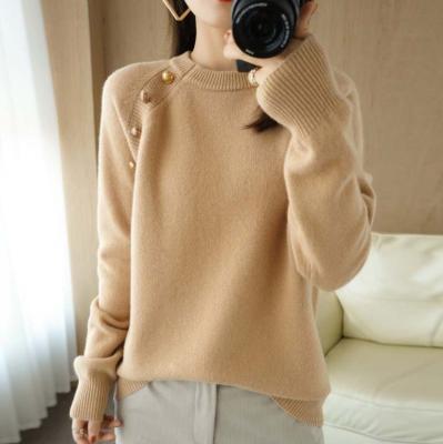 China Anti-Wrinkle Turtle Neck 100%Cashmere Sweater Women Winter Cashmere Pullovers Knit Thick Loose Long Sleeve Pullover Female for sale