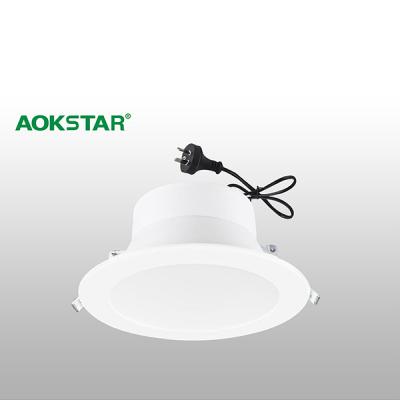 China Modern SAA IP44 Flash Free UGR 19 Recessed 15W Cut Out Height 90mm Plus 0.6 Meters Wire And Plug In Dimmable Downlight for sale