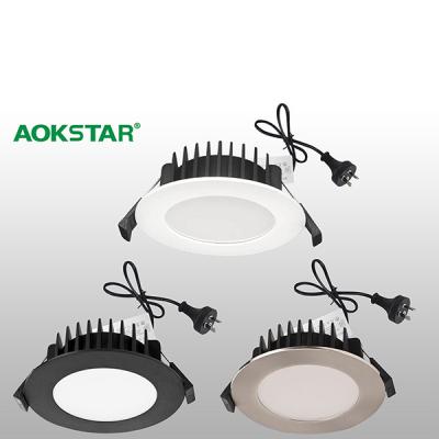 China Desktop SAA 06 Meter CE Rohs 220V-240V13W SAA Socket Wire Dimmable LED Round Downlight C.C.T Downlight Switchable Dimmable Light for sale