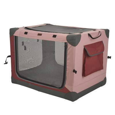 China Breathable Dog Case Indoor And Outdoor Easy Folding Collapsible Iron Metal Cat Large Dog Pet Cages for sale