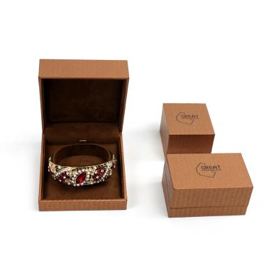 China Luxury PU Leather+Plastic & Paper Plastic Custom Jewelry Gift Box For Ring High End Jewelry Package for sale