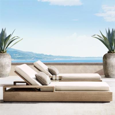 China Outdoor Luxury White Convertible Lounge Chairs Side Pool Time Outdoor Furniture for sale