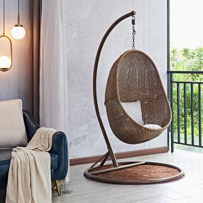 China Clean Patio Swings Hanging Wicker Egg Chairs for sale