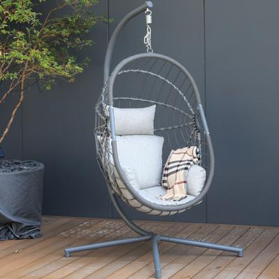 China Clean Hot Sales Promotion Garden Aluminum Egg Swing Hanging Double Chair Hanging for sale