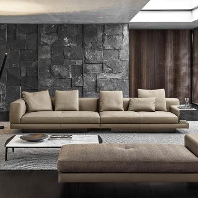 China Genuine Leather Sofa (Other) Adjustable Italian Deep Seat 3 Set Checked For Living Room Home Furniture for sale