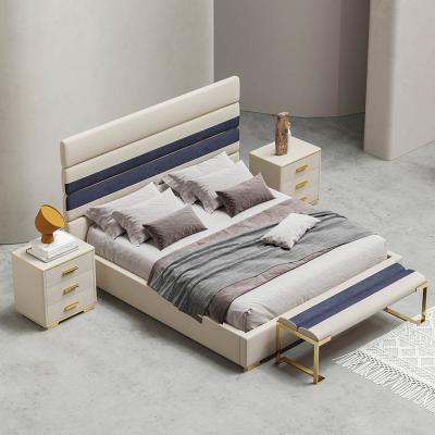 China New Modern Double Master Beds Italian Home Bedroom Furniture Set India Low Modern Price for sale