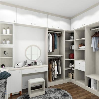 China (Other) Custom Modern Classic White Wooden Step Walk-in Wardrobe Cabinet Furniture Luxury Corner Wardrobe Cabinets Set for sale