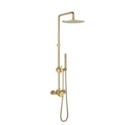 China With High Quality Brass Wall Mounted Bathtub Sliding Bar Rain Shower Faucet Sets With Shower Head for sale