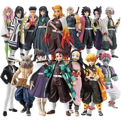 China Cartoon Toy Anime Demon Slayer 15cm Kimetsu no Yaiba Tanjiro Nezuko Cartoon Model Toy Anime PVC Figure for sale