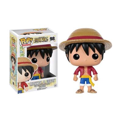 China Hot Selling Toy Funko POP #98 Cartoon Luffy Japanese Anime POP One Piece Action Number for sale