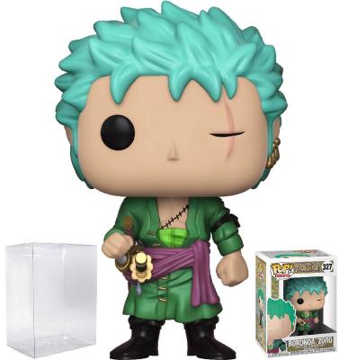 China Cute Cartoon Toy Funk POP One Piece Anime Character 327 Zoro Vinyl Figure Model Doll Toys for sale