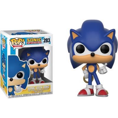 China Super Comic Toy POP Cartoon Character Sonics Action Number #283 Sonic With Ring OEM Vinyl Model Toy For Gifts for sale