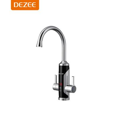 China Taps Thermostatic Temperature Control Instant Water Heater Tankless Faucet With Built-in Temperature Display 360 Swivel Faucet for sale