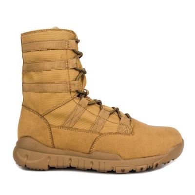 China Cheap Steel Toe Outdoor Cow Leather Safety Shoe Fashion Military Desert Boots for sale