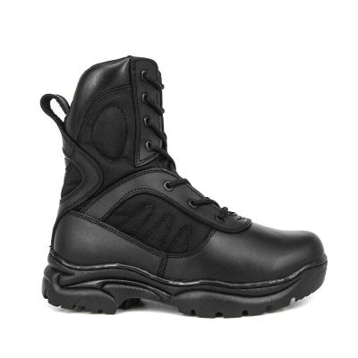 China Hot Sell Steel Toe Military Style Official Black Police Boots Police Tactical Shoes for sale