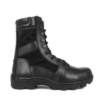 China Military Style Steel Boot Full Leather Safety Toe Black Tactical Combat Boots for sale