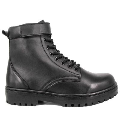 China Steel Toe Full Leather Black Military Style Fancy Leather Combat Boots for sale