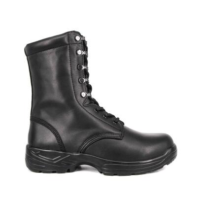 China Newest Modern Black Police Style Steel Toe Army Military American Boots for sale