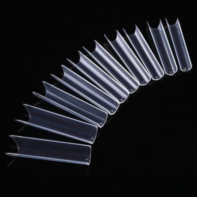 China High Quality Design ABS Clear Transparent Coffin Square Nail Tips for sale