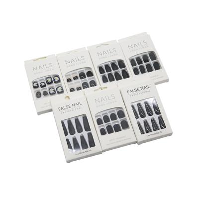 China Design Factory Price Fale Nails Acrylic Black Press On Nails False Nails for sale