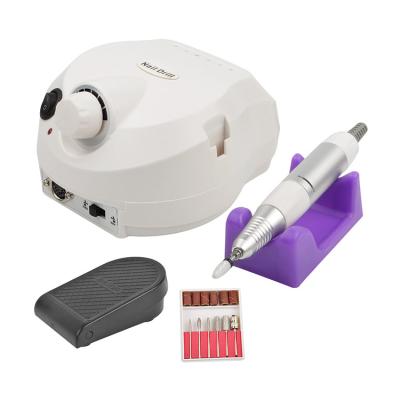 China Rotation Adjustable Direction Nail Polishing Machine Tool White Electric Nail Drill Machine for sale