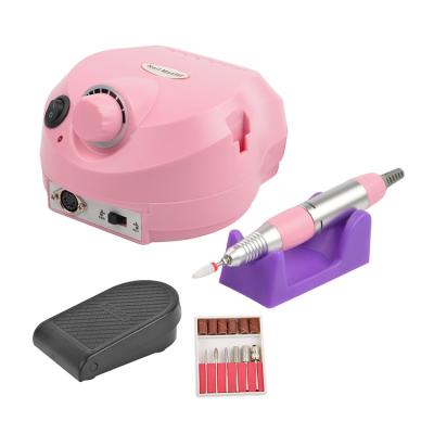 China Cheap Portable Powerful 30000rpm Nail Drill Machine Equipment Supplier Pink Rotation Adjustable Direction Professional Set for sale